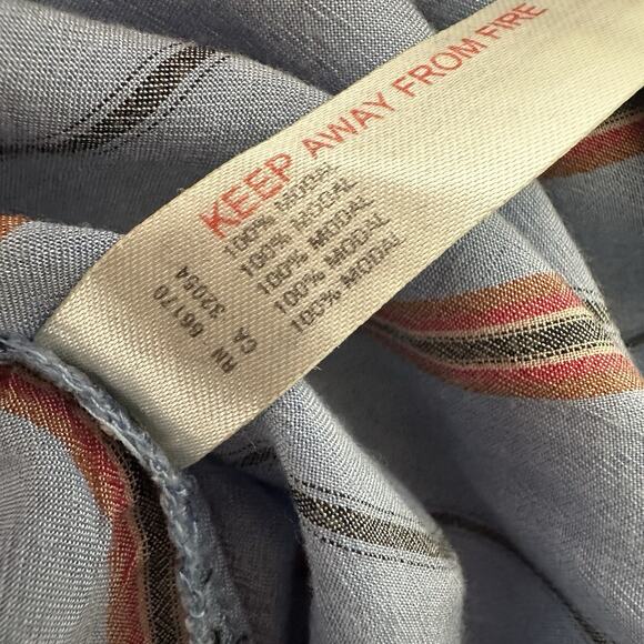 Anthropologie Top Shirt‎ Womens Large Striped Button Front Modal Light Weight - Picture 13 of 14